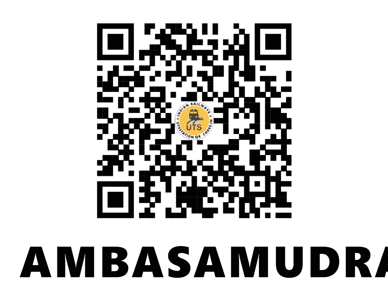 UTS QR Code for AMBASAMUDRAM - ASD - SR (TAMIL NADU)